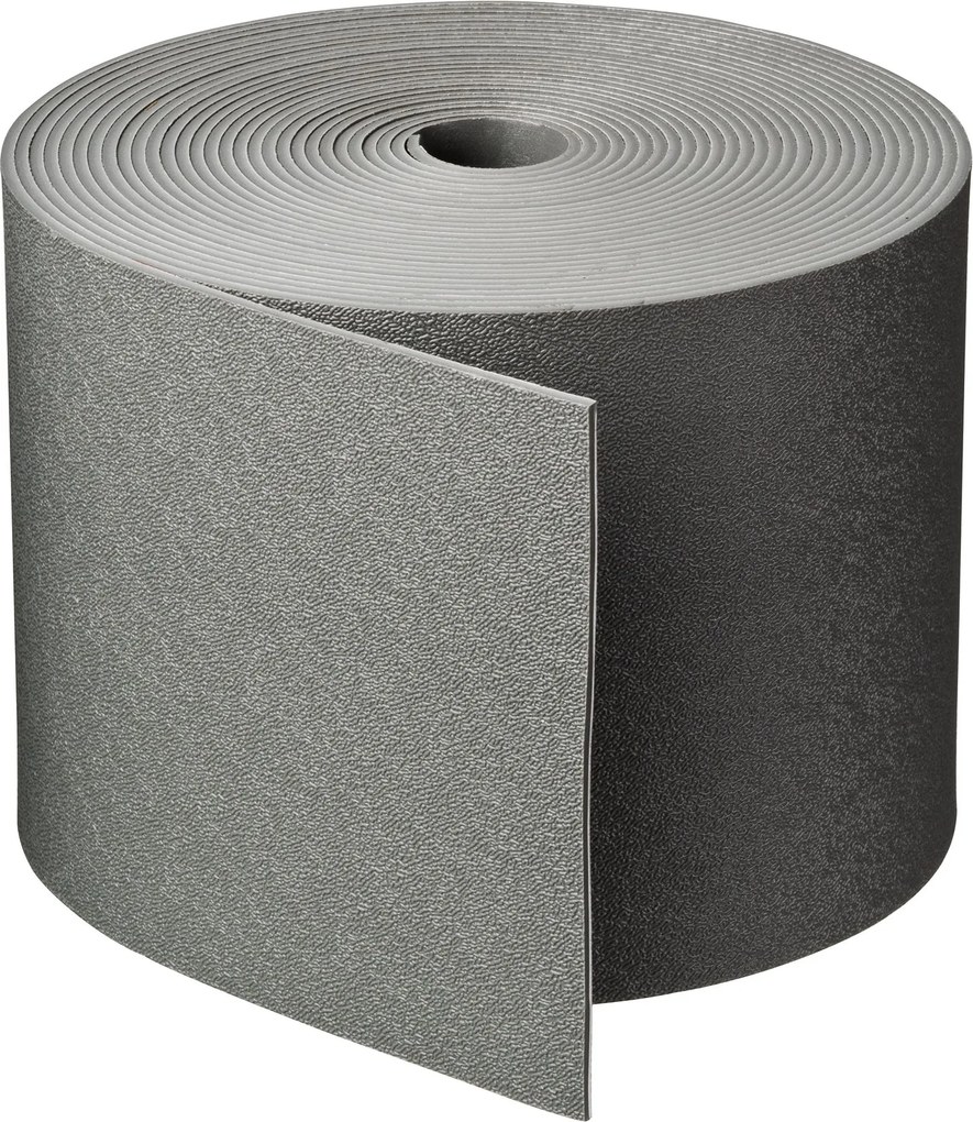 Nature kunststof afboording - H: 15cm x L: 10m - 3mm dik - grijs