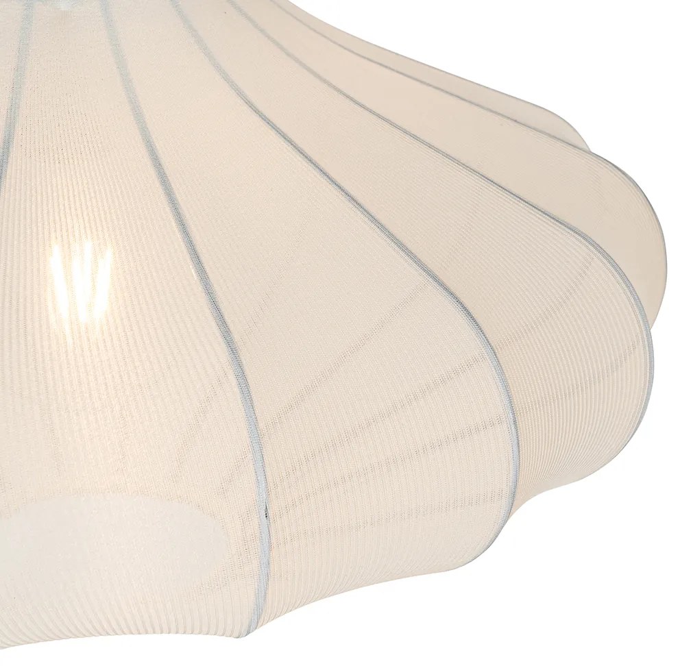 Stoffen Smart hanglamp wit 50cm incl. Wifi ST64 - Plu Design E27 rond Binnenverlichting Lamp