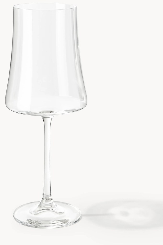 Witte wijnglazen Gwenda van kristalglas, 6-delig
