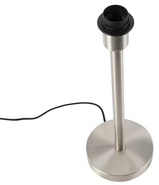 Moderne tafellamp staal zonder kap - Simplo