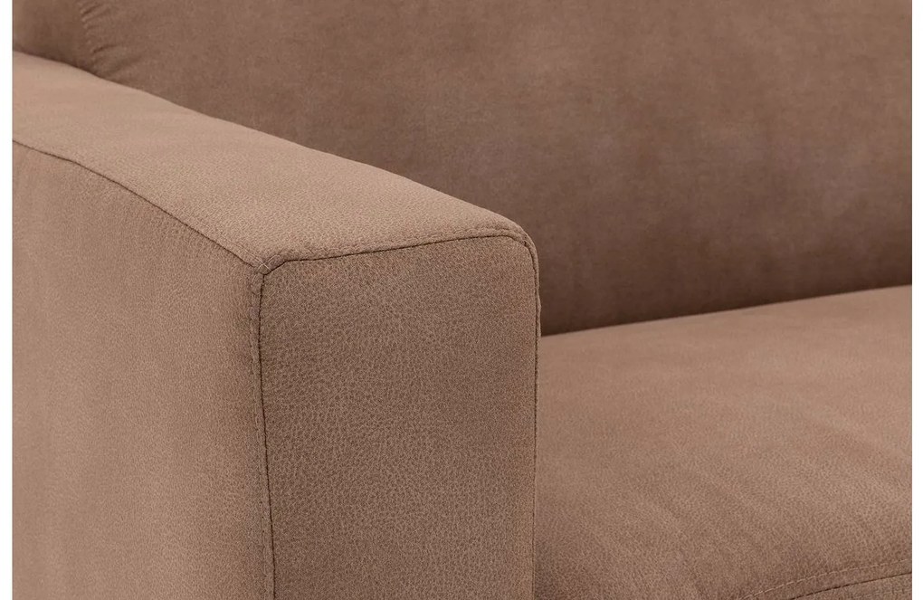 Goossens  My Style bruin, microvezel, 2,5-zits, stijlvol landelijk