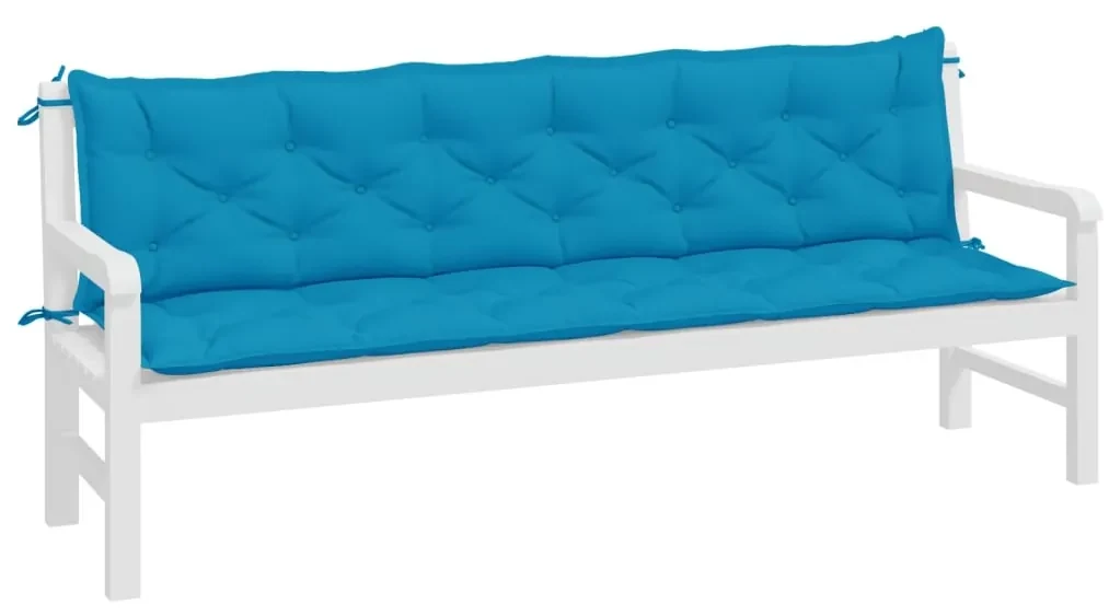 vidaXL Kussen voor schommelstoel 200 cm stof lichtblauw