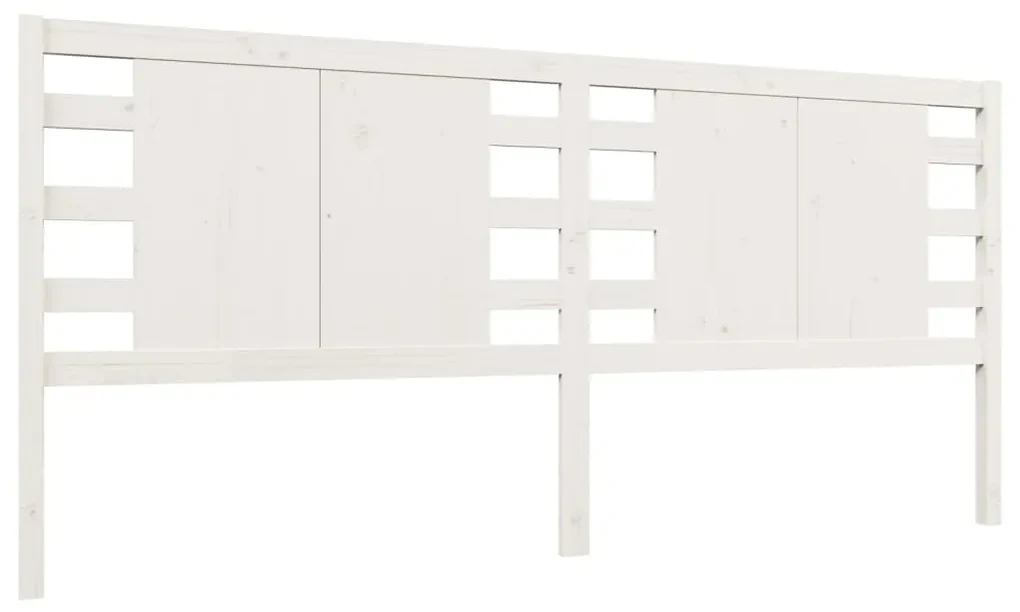 vidaXL Hoofdbord 141x4x100 cm massief grenenhout wit