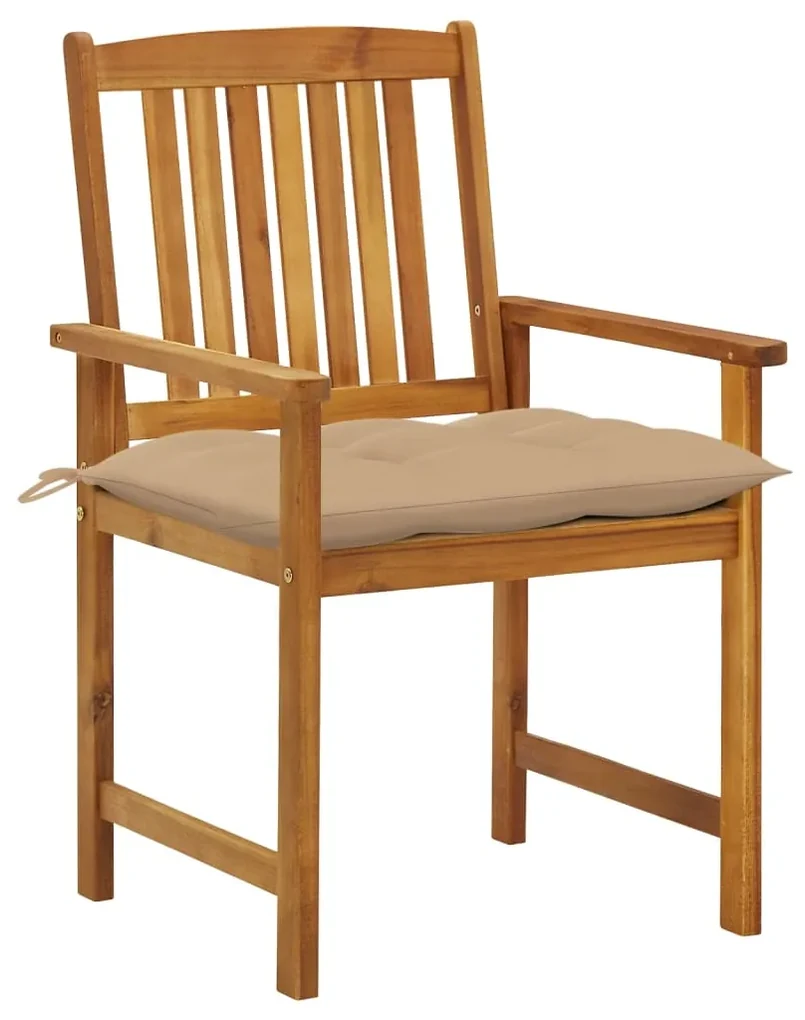 vidaXL Tuinstoelen 8 st met kussens massief acaciahout