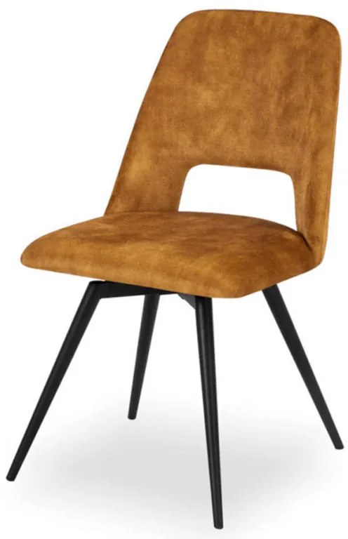 Eetkamerstoel - Malmo - Draaibaar - stof Velours Adore Gold