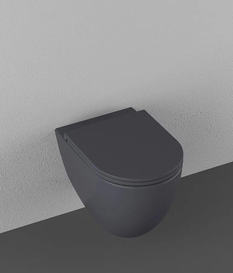 Sapho Infinity toiletpot randloos met softclose zitting antraciet mat