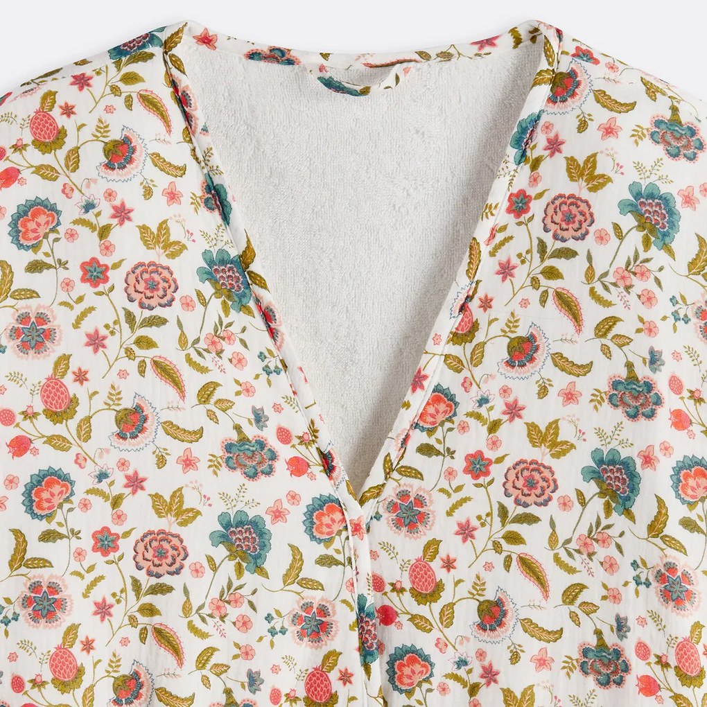 Kimono van badstof gevoerd katoenen gaas Shirley