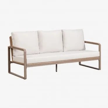 Giselle Tuinbank 3-zits In Aluminium En Acaciahout Grijs – Taupe - Sklum