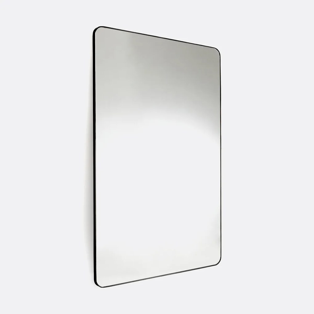 Rechthoekige metalen spiegel, breedte 80 x hoogte 120 cm, IODUS