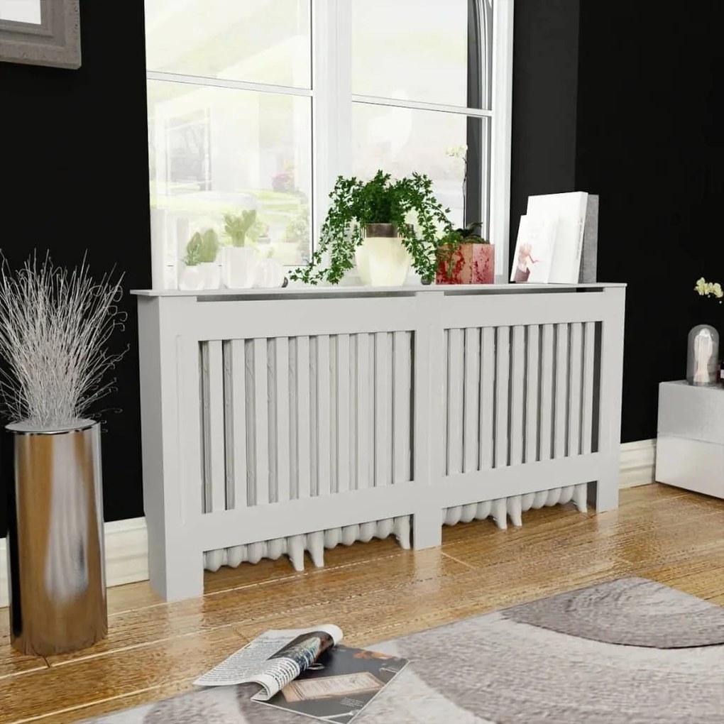 vidaXL Radiatorombouw wit MDF 172 cm