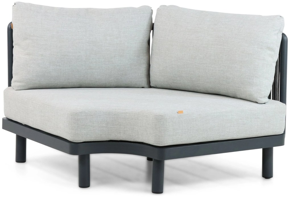 Hoek loungeset 5 personen Aluminium/rope Grijs  Santika Furniture Santika