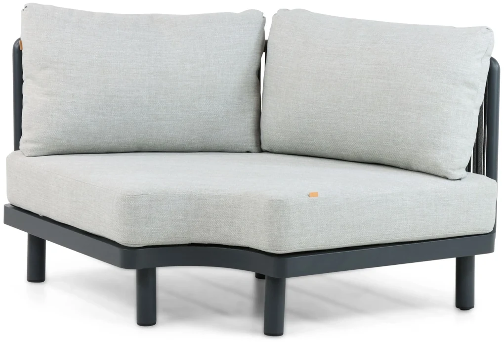 Hoek loungeset 5 personen Aluminium/rope Grijs  Santika Furniture Santika