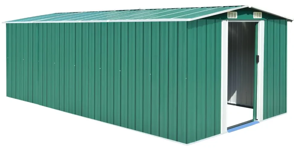 vidaXL Tuinschuur 257x489x181 cm metaal groen