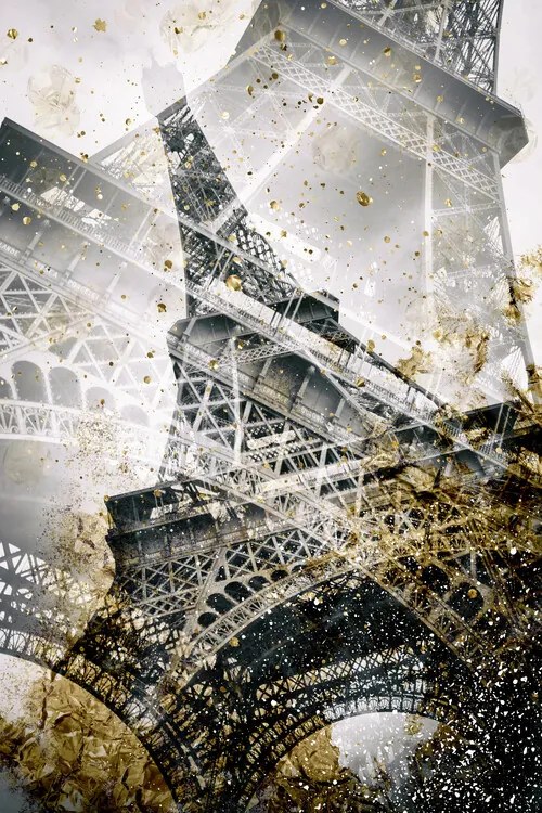 Foto Eiffel Tower | Vintage gold, Melanie Viola