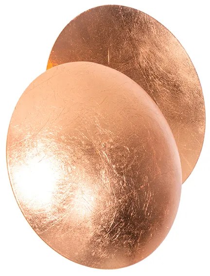 Moderne wandlamp koper rond 20cm - Sunrise