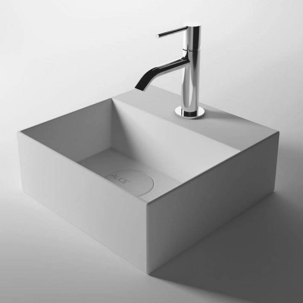 Salenzi Spy Fontein met clickwaste 30x30 cm mat wit