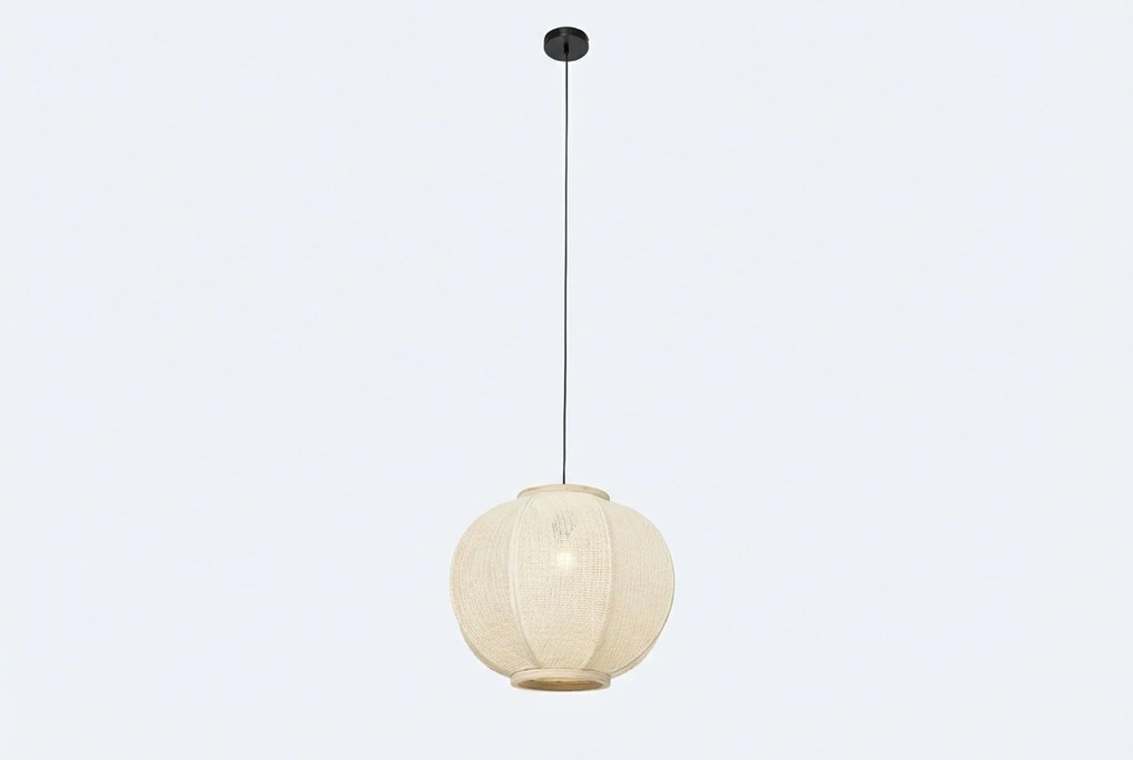 Oosterse Hanglamp Naturel Stof - Rob Taupe