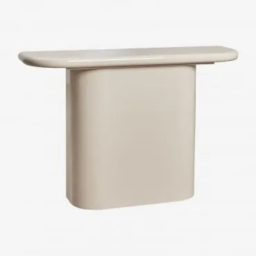 Istanbul Mdf Halfronde Console 120x30 Cm Tapioca Beige - Sklum