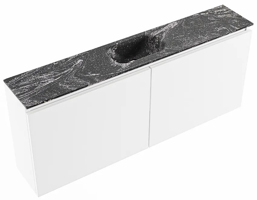 Mondiaz Ture DLux toiletmeubel 120cm talc met wastafel lava midden zonder kraangat