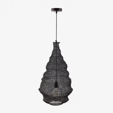 Beneida Ijzeren Plafondlamp Ø40 Cm Zwart - Sklum