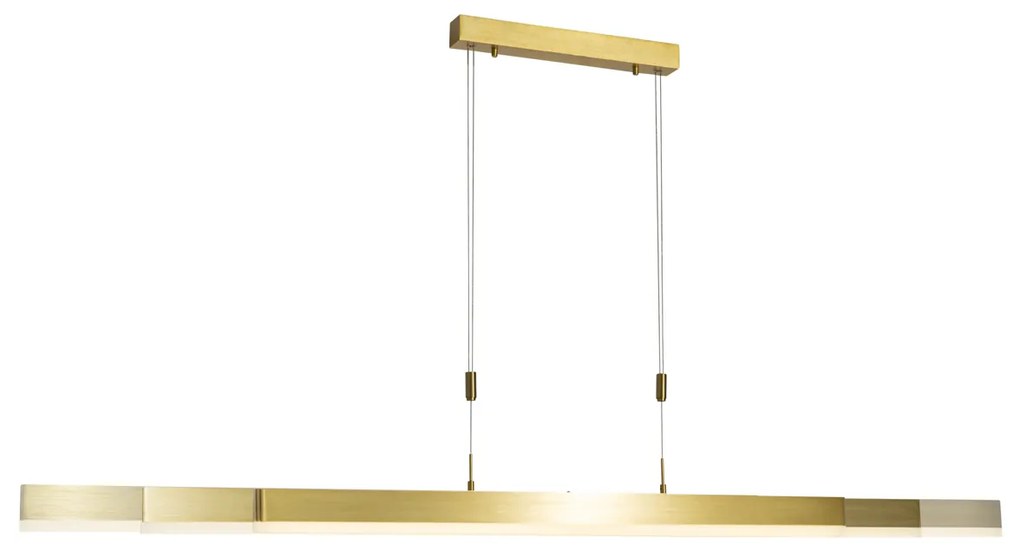Eettafel / Eetkamer Moderne verstelbare hanglamp met dimmer goud incl LED - Lamba Modern Binnenverlichting Lamp