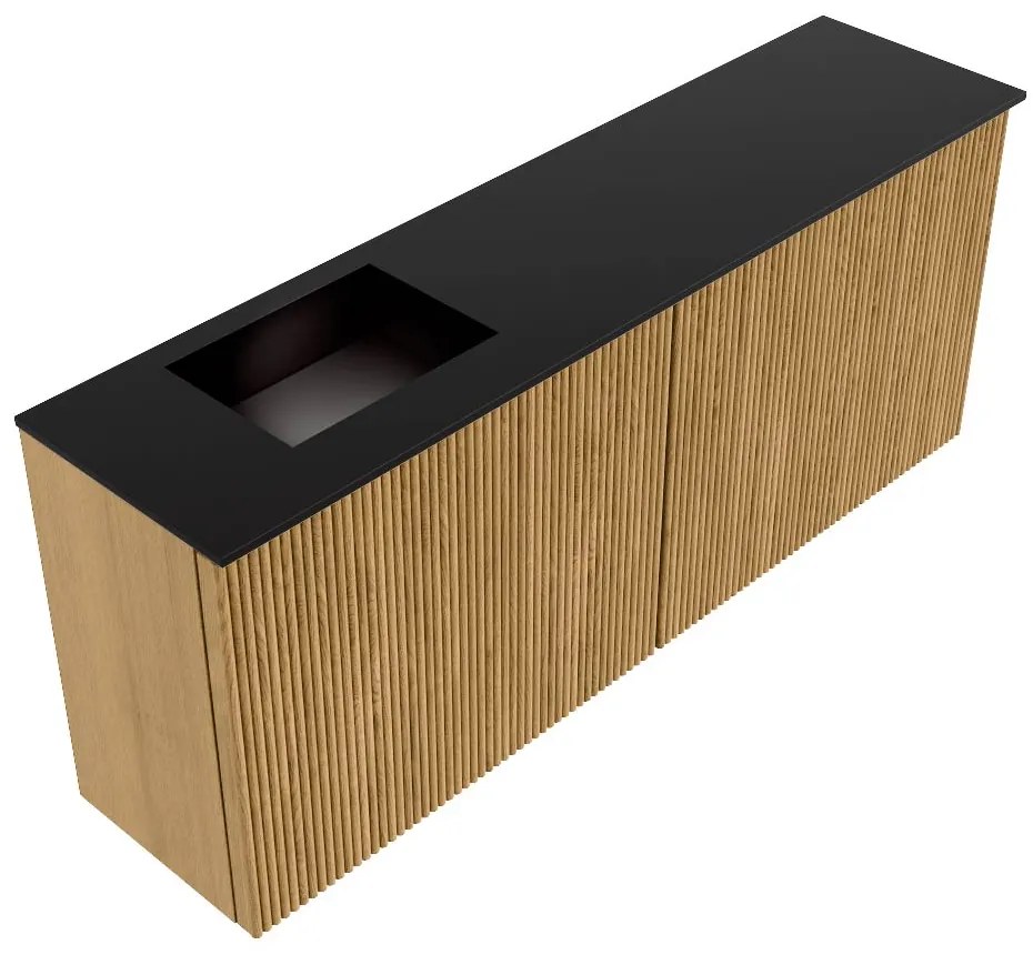 Mondiaz Joya 100cm toiletmeubel oak met wastafel faye links zonder kraangat urban