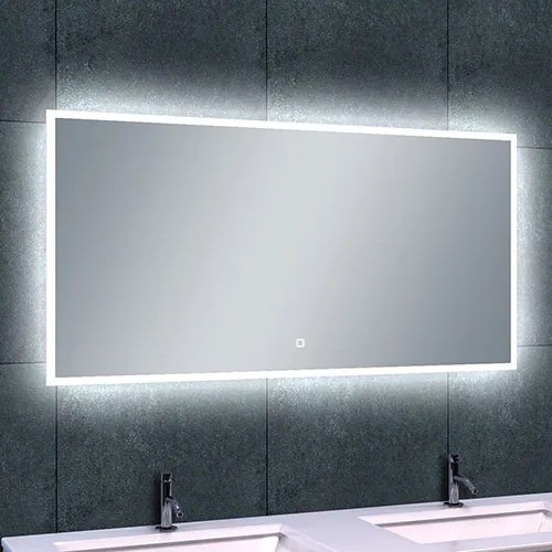 Badkamerspiegel Wiesbaden Quatro 120x60cm Geintegreerde LED Verlichting Verwarming Anti Condens Touch Lichtschakelaar Dimbaar