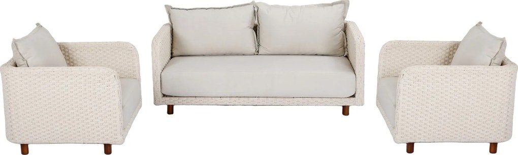 Baratti Loungeset - Stoel bank - Nayan - Wicker - Off White - Baratti