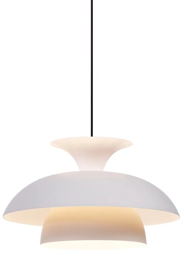 Scandinavische hanglamp beige met witte binnenkant - Titus