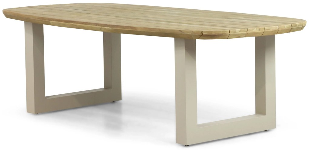 Dining Tuintafel rechthoekig 240 x 100 cm Aluminium/Teak Taupe Falcon/Talai