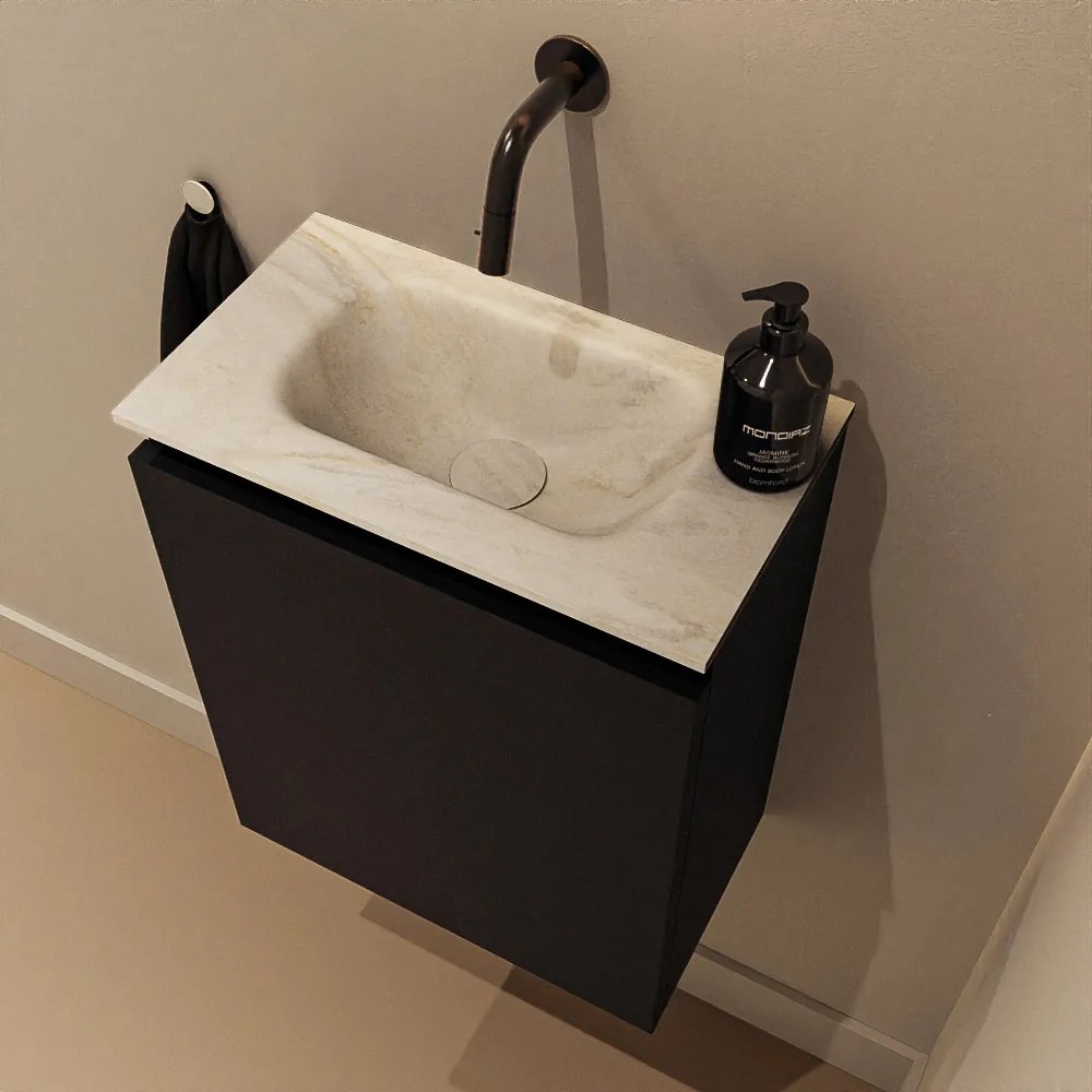 Mondiaz Ture DLux toiletmeubel 40cm urban met wastafel ostra midden zonder kraangat