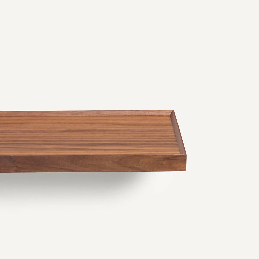 Wandplank in notenhout L60 cm, Tidder