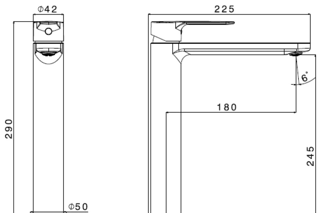 Plieger Milano wastafelkraan waste chroom 29cm