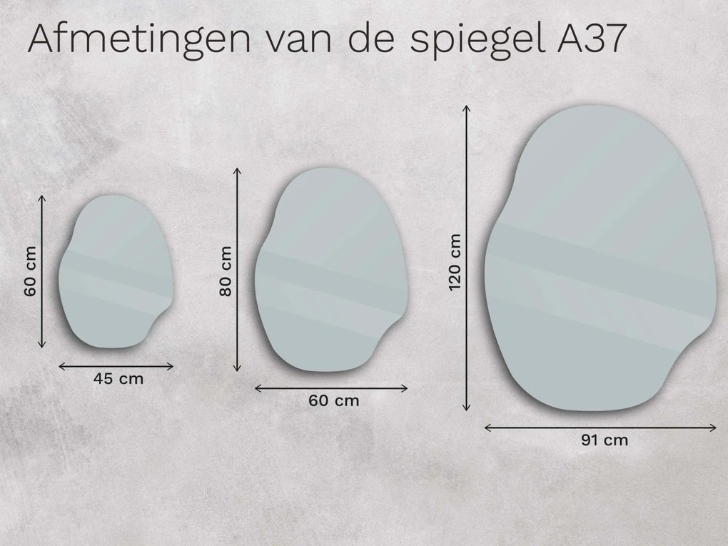 Organische LED spiegel met verlichting A37 60×80