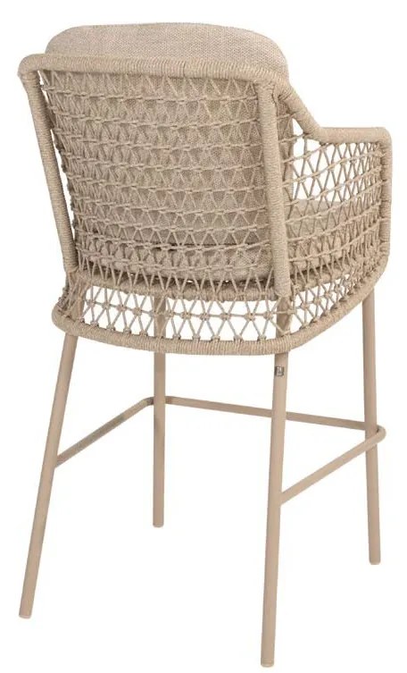 4 Seasons Outdoor Tramonti bar stoel latte SALE Tuinstoel beige weerbestendig