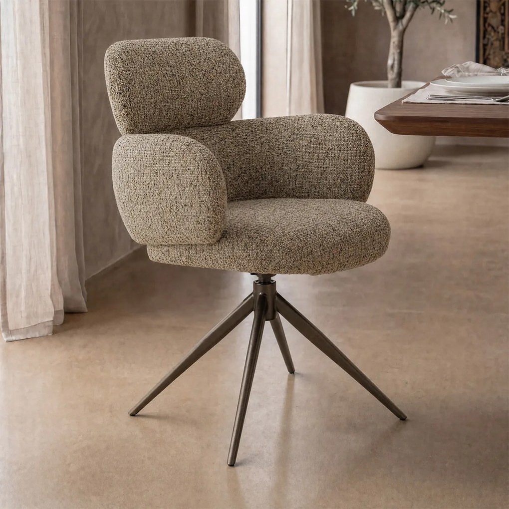 Draaibare Eetstoel Taupe