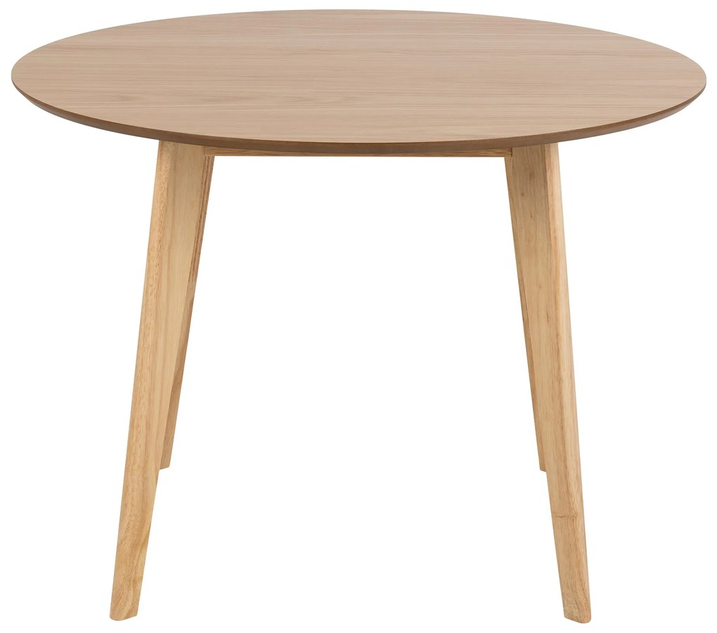 ROXY Natuurlijk eiken 105 cm - RONDE TAFEL VOOR KEUKEN/EETKAMER RETRO