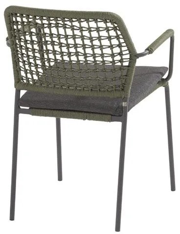 Taste by 4 Seasons Barista tuinset green met Basso teak tafel Ø 130 cm Tuinset houtkleur weerbestendig