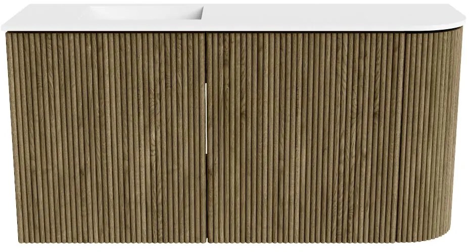 Mondiaz Joya 80cm toiletmeubel ronding rechts dusk met wastafel faye links 1 kraangat talc