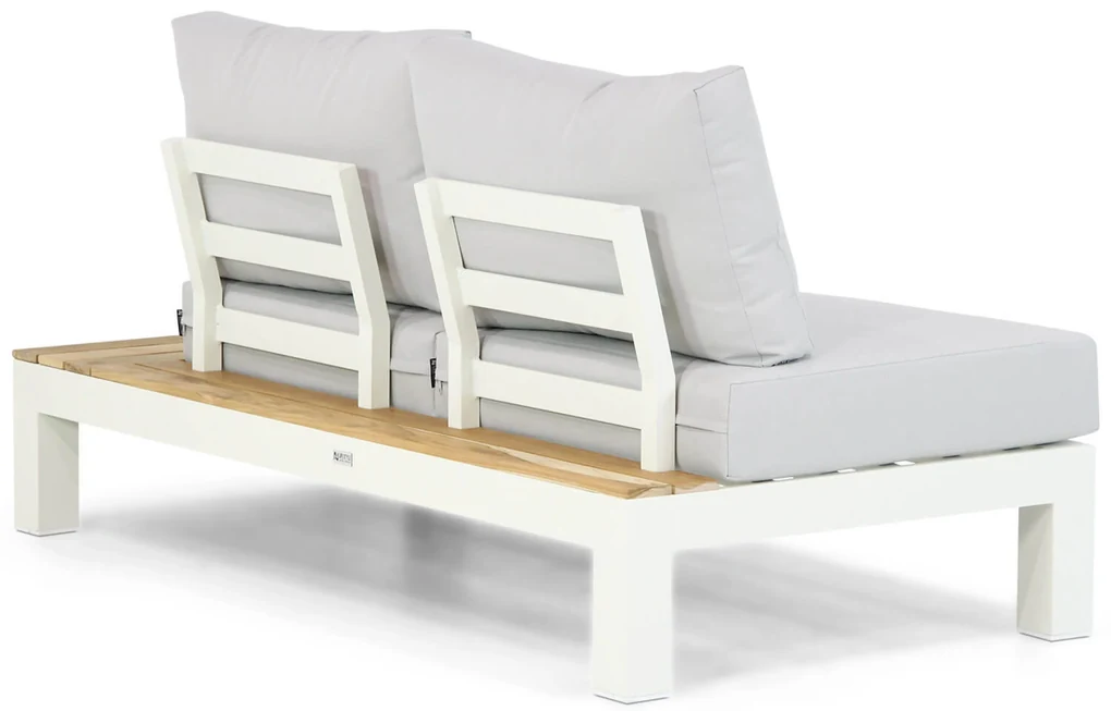 Loungeset 6 personen Aluminium/teak Wit Lifestyle Garden Furniture Ravalla/Seaside