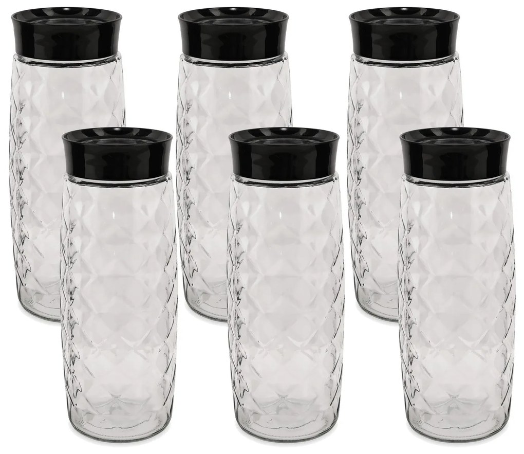 Set van 6 glazen potten Lacy | Heritage