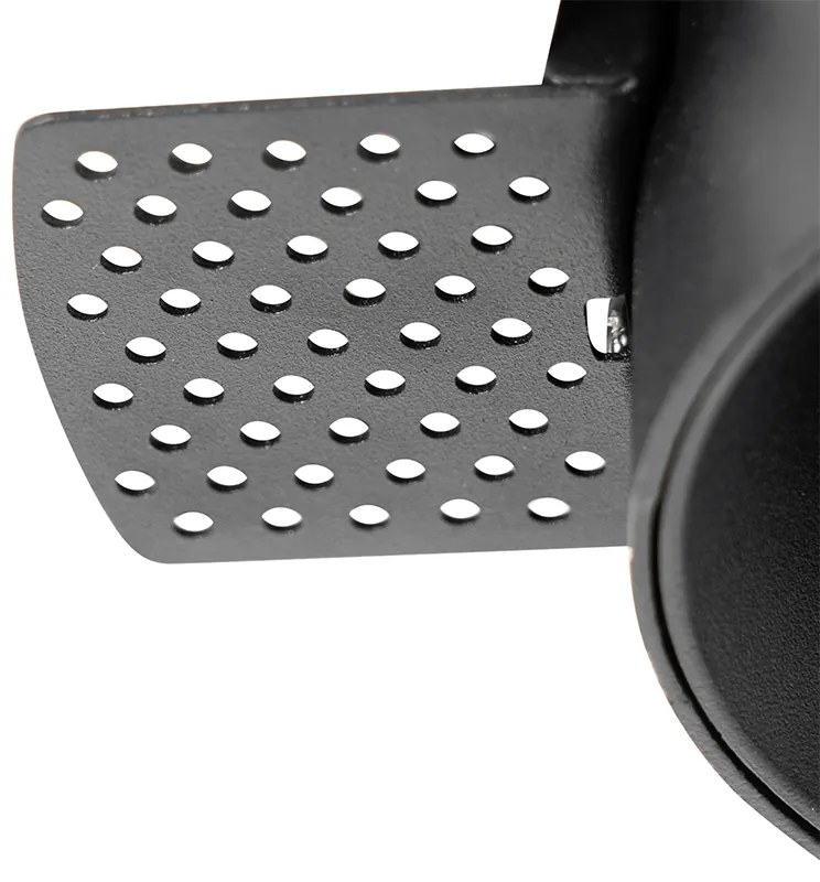 Moderne inbouwspot zwart GU10 rond trimless - Oneon