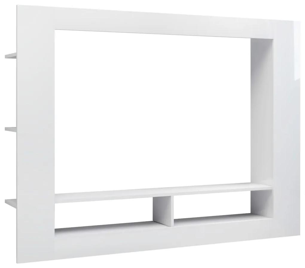 vidaXL Tv-meubel 152x22x113 cm bewerkt hout hoogglans wit