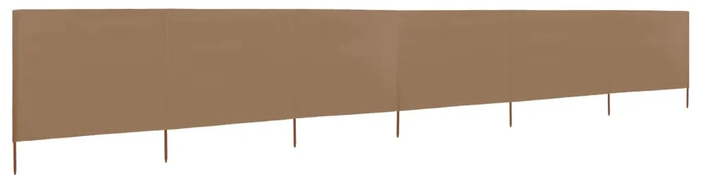 vidaXL Windscherm 6-panelen 800x80 cm stof taupe