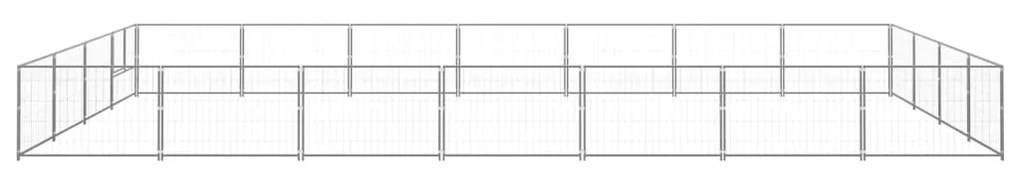 vidaXL Hondenkennel 28 m² staal zilverkleurig