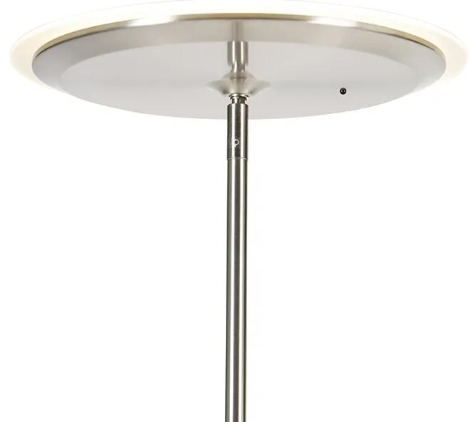 Moderne vloerlamp staal incl. LED dimbaar met leesarm - Strela Modern Binnenverlichting Lamp