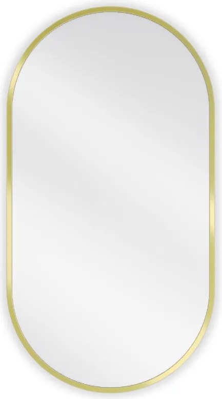 Mexen Loft ovaal badkamer spiegel 75 x 40 cm, gouden lijst - 9851-075-040-000-50