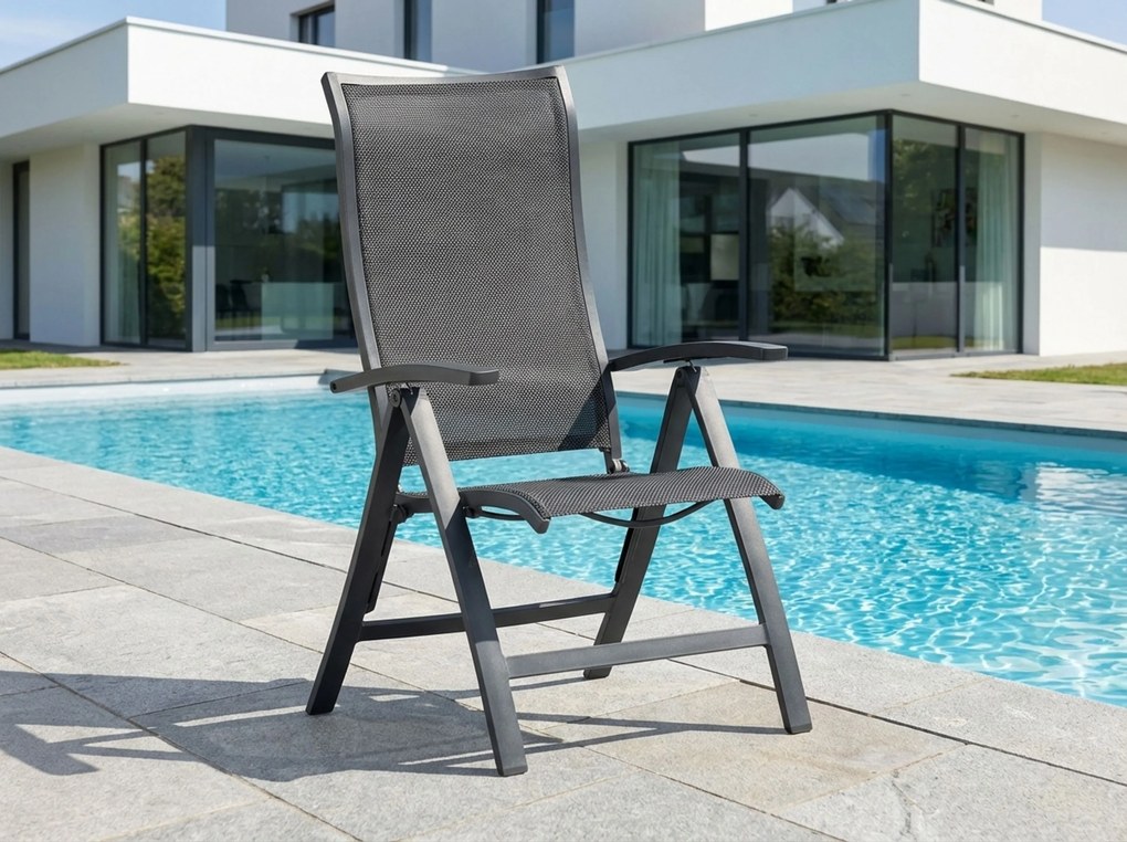 Tuinset 6 personen 240 cm Aluminium/Textileen /Aluminium/textileen Grijs Presto Lucardo/Valley