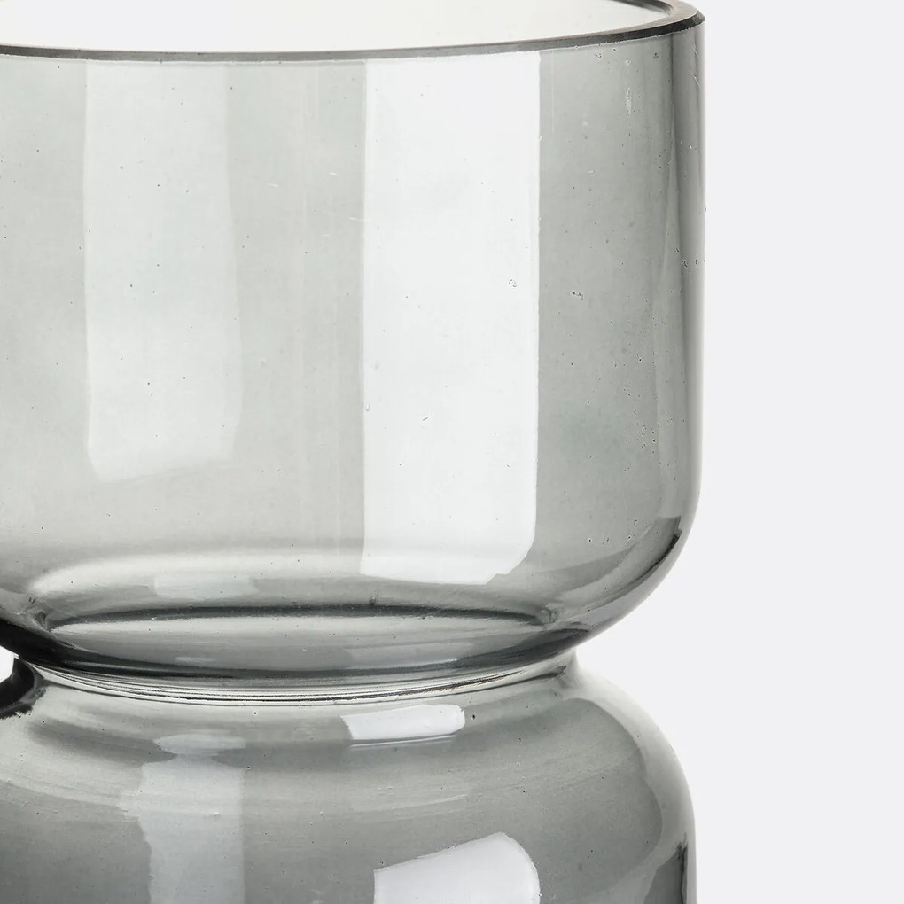 Vaas in smoked glas H22cm, Sinao