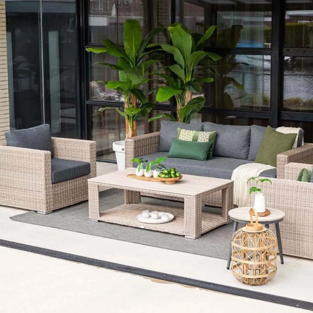 Garden Impressions Tennessee loungeset 4-delig vintage willow - texfiber
